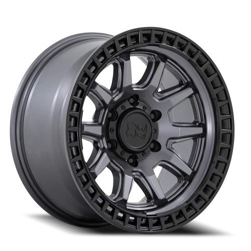 Black Rhino Calico GG 17x8.5 +34 5x127mm 71.5mm Matte Gunmetal Matte Black Lip