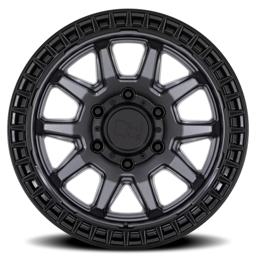 Black Rhino Calico GG 17x8.5 +34 5x114.3mm 72.56mm Matte Gunmetal Matte Black Lip