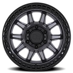 Black Rhino Calico GG 17x8.5 +0 6x139.7mm 106.1mm Matte Gunmetal Matte Black Lip
