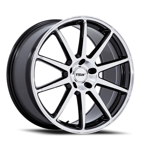 TSW Canard TW004 GBM 19x9.5 +25 5x112mm 66.56mm Gloss Black Machined Face