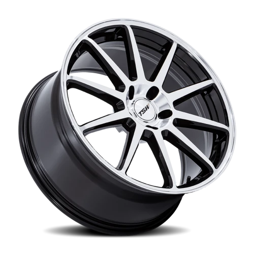 TSW Canard TW004 GBM 20x9 +45 5x112mm 66.56mm Gloss Black Machined Face