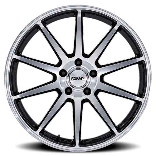TSW Canard TW004 GBM 20x9 +45 5x112mm 66.56mm Gloss Black Machined Face
