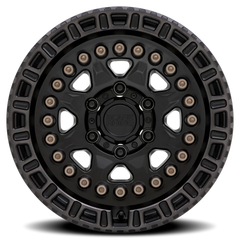 Black Rhino Carbine 17x8.5 -34 5x127mm 71.6mm Matte Black Machine Tinted Ring-Bronze Bolts