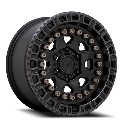 Black Rhino Carbine 20x9 +0 6x114.3mm 76.1mm Matte Black Machine Tinted Ring-Bronze Bolts