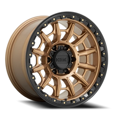 KMC Carnage KM547 BRZ 17x9 +0 6x139.7mm 106.1mm Matte Bronze Black Lip