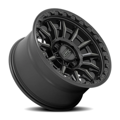 KMC Carnage KM547 GY 17x9 +0 5x127mm 71.5mm Satin Black Gray Tint