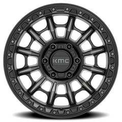 KMC Carnage KM547 GY 17x9 -12 5x127mm 71.5mm Satin Black Gray Tint