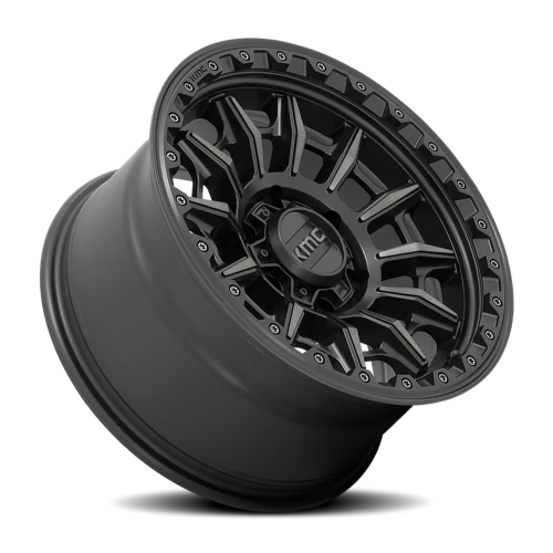 KMC Carnage KM547 GY 17x9 +0 6x139.7mm 106.1mm Satin Black Gray Tint