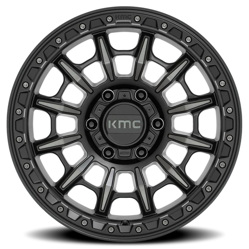KMC Carnage KM547 GY 16x8 +0 6x139.7mm 106.1mm Satin Black Gray Tint