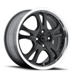 American Racing Casino AR383 17x7.5 +45 4x100mm 72.56mm Gloss Black Machined Lip