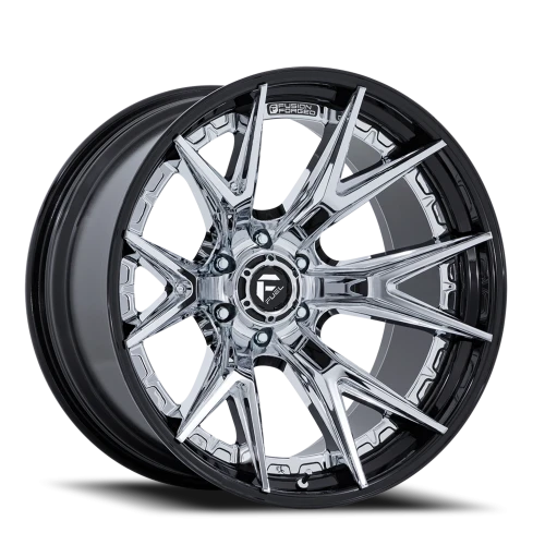 Fuel Catalyst FC402PB 20x10 -18 6x139.7mm 106.1mm Chrome  Gloss Black Lip