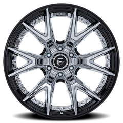 Fuel Catalyst FC402PB 24x12 -44 6x135mm 87.1mm Chrome  Gloss Black Lip