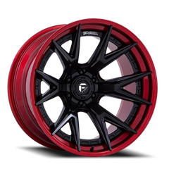 Fuel Catalyst FC402MQ 20x10 -18 6x135mm 87.1mm Matte Black Candy Red Lip