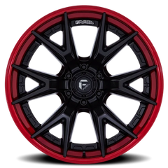 Fuel Catalyst FC402MQ 20x10 -18 8x180mm 124.2mm Matte Black Candy Red Lip