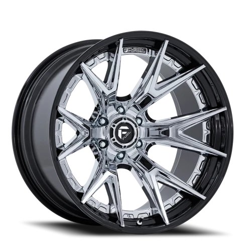 Fuel Catalyst FC402PB 20x10 -18 8x180mm 124.2mm Chrome  Gloss Black Lip