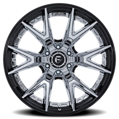 Fuel Catalyst FC402PB 22x12 -44 8x180mm 124.2mm Chrome  Gloss Black Lip