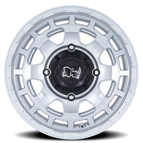 Black Rhino Chamber UTV HS 15x7 +10 4x156mm 115.1mm Hyper Silver Machined Face
