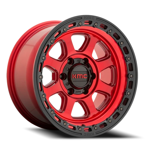 KMC Chase KM548 RD 20x9 +18 6x135mm 87.1mm Candy Red Black Lip