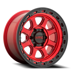 KMC Chase KM548 RD 18x9 +0 8x180mm 124.2mm Candy Red Black Lip
