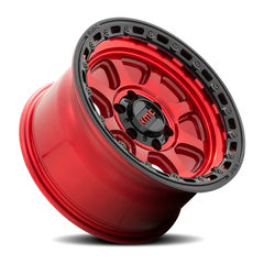 KMC Chase KM548 RD 20x9 +0 8x180mm 124.2mm Candy Red Black Lip