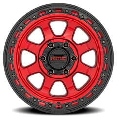 KMC Chase KM548 RD 18x9 +18 8x180mm 124.2mm Candy Red Black Lip