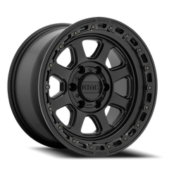 KMC Chase KM548 SB 20x9 +18 6x139.7mm 106.1mm Satin Black Gloss Black Lip