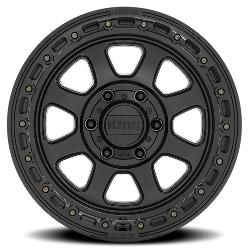KMC Chase KM548 SB 18x9 +18 8x170mm 125.1mm Satin Black Gloss Black Lip