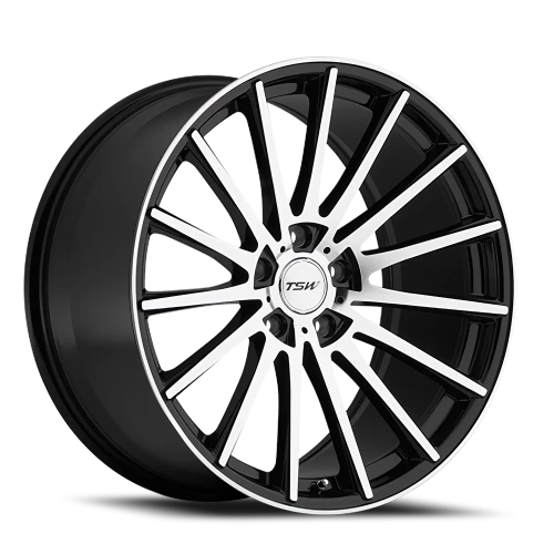 TSW Chicane GB 20x10 +40 5x120mm 76mm Gloss Black Mirror Cut Face