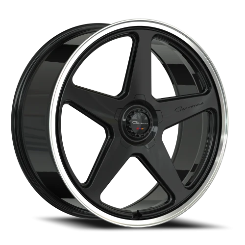 Giovanna Cinque BP 24x10.5 +20 5x115mm 72.56mm Gloss Black Polished Lip