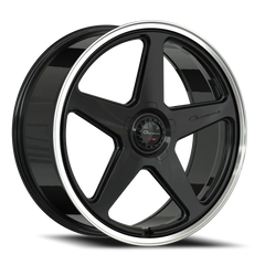 Giovanna Cinque BP 24x9 +30 5x112mm 73.1mm Gloss Black Polished Lip