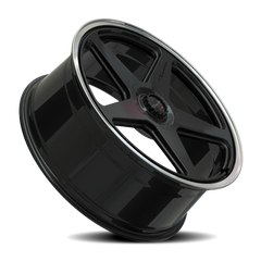 Giovanna Cinque BP 24x10 +15 6x135mm 108mm Gloss Black Polished Lip