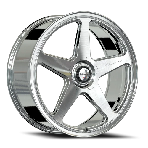 Giovanna Cinque CB 22x12 +25 5x114.3mm 67.1mm Brushed Silver Clear Coat