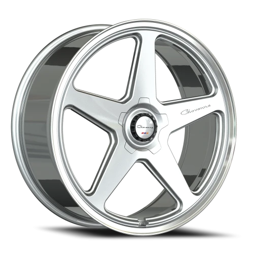 Giovanna Cinque SP 22x9 +30 5x120mm 74.1mm Silver Machined Face-Polished Lip