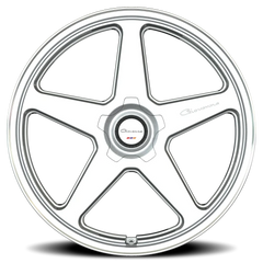 Giovanna Cinque SP 22x10.5 +42 5x114.3mm 73.1mm Silver Machined Face-Polished Lip
