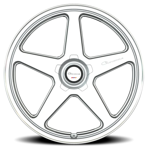 Giovanna Cinque SP 24x9.5 +15 5x112mm 72.56mm Silver Machined Face-Polished Lip
