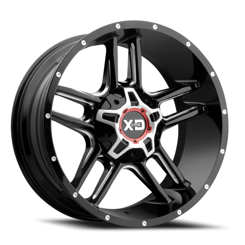 XD Series Clamp XD839 GB-M 20x9 +18 8x180mm 124.2mm Gloss Black Milled