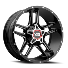 XD Series Clamp XD839 GB-M 20x9 +18 8x180mm 124.2mm Gloss Black Milled
