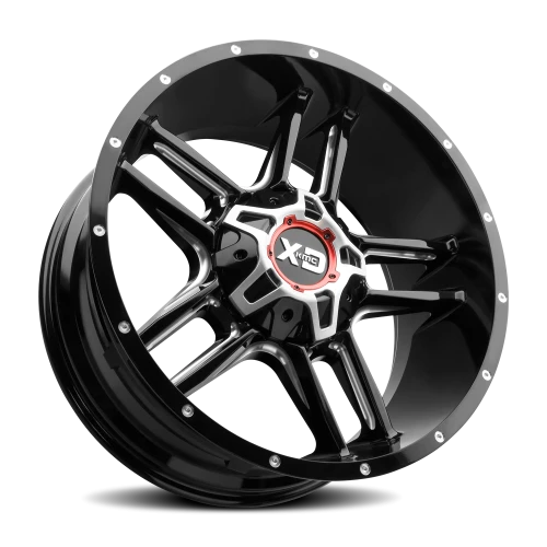 XD Series Clamp XD839 GB-M 20x9 +18 8x180mm 124.2mm Gloss Black Milled