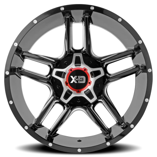 XD Series Clamp XD839 GB-M 20x9 +18 8x180mm 124.2mm Gloss Black Milled