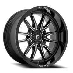 Fuel Clash 6 D761 20x9 +1 8x180mm 124.2mm Gloss Black Milled