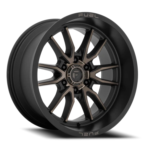 Fuel Clash 6 D762 18x9 +1 6x139.7mm 106.1mm Matte Black Double Dark Tint