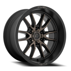 Fuel Clash 6 D762 18x9 +1 6x139.7mm 106.1mm Matte Black Double Dark Tint