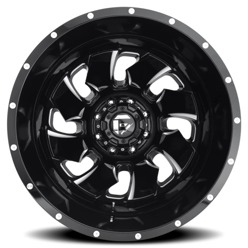 Fuel Cleaver Dually D574 20x8.3 -215 8x165.1mm 121.5mm Gloss Black Milled