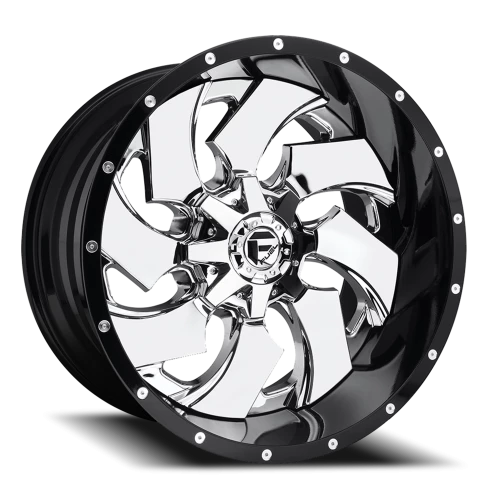 Fuel Cleaver D240 20x9 +1 6x135mm 106.1mm Chrome  Gloss Black Lip