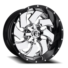 Fuel Cleaver D240 22x12 -44 8x170mm 125.1mm Chrome  Gloss Black Lip