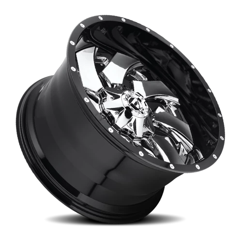 Fuel Cleaver D240 20x9 +1 6x135mm 106.1mm Chrome  Gloss Black Lip