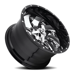 Fuel Cleaver D240 20x10 -19 8x170mm 125.1mm Chrome  Gloss Black Lip