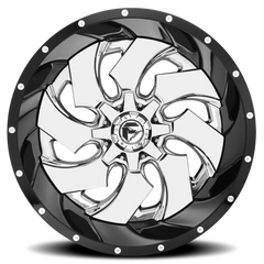 Fuel Cleaver D240 22x10 -13 6x135mm 106.1mm Chrome  Gloss Black Lip
