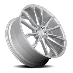 DUB Clout S248 24x10 +30 6x139.7mm 106.1mm Gloss Silver Brushed