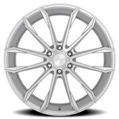 DUB Clout S248 24x10 +30 6x139.7mm 106.1mm Gloss Silver Brushed